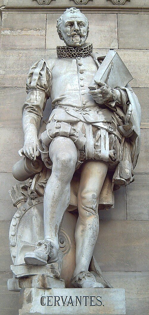 Marble-statue-of-Miguel-de-Cervantes